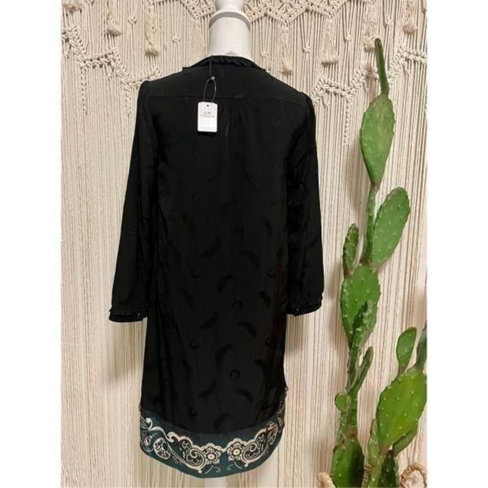 NWT COACH Feather Jacquard Print Silky Dress Size 2 - Picture 6 of 11
